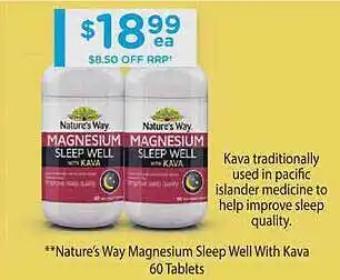Chemist Warehouse Nature's way magnesium sleep well with kava offer