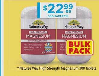 Chemist Warehouse Nature's way high strength magnesium offer