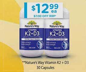 Chemist Warehouse Nature's way vitamin k2+d3 offer
