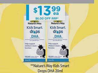 Chemist Warehouse Nature's way kids smart drops dha offer
