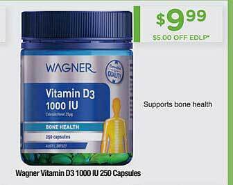 Chemist Warehouse Wagner vitamin d3 1000 iu offer