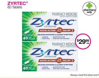 Priceline Zyrtec 60 tablets offer