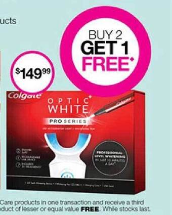 Priceline Colgate optic white pro series offer