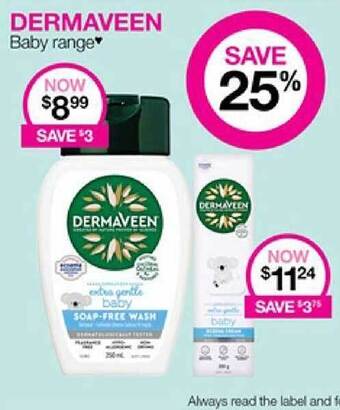 Priceline Dermaveen baby range offer