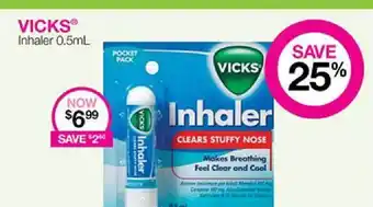 Priceline Vicks inhaler 0.5ml offer
