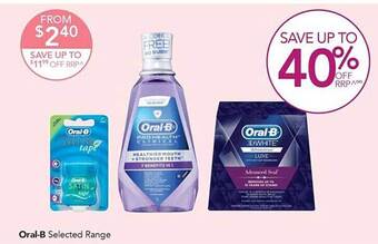 Terry White Oral-b selected range offer