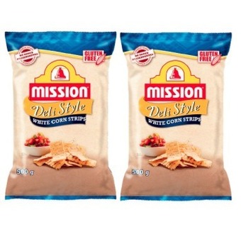 Coles Mission deli style white corn strips 500g offer
