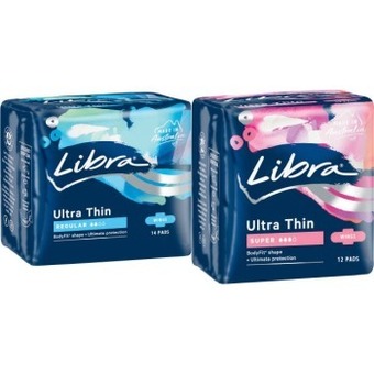 Coles Libra ultra thin pads with wings regular 14 pack or super 12 pack offer