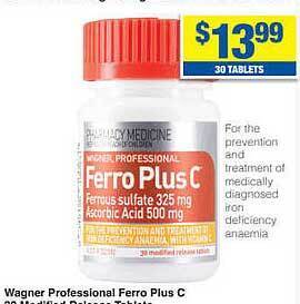 My Chemist Wagner professional ferro plus c offer