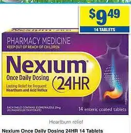 My Chemist Nexium once daily dosing 24hr offer
