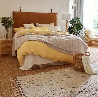 Myer Australian house & garden alawa cotton gauze quilt cover set* in butter offer