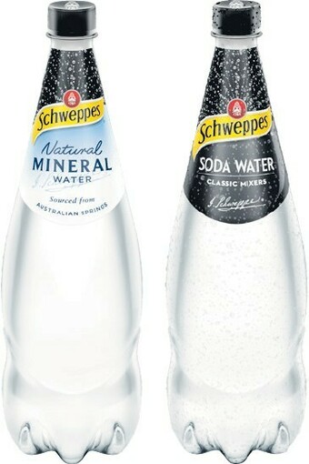 Woolworths Schweppes Traditional Soft Drinks, Mixers or Mineral Water Varieties 1.1 Litre offer