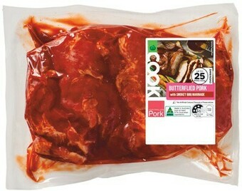 Woolworths Woolworths COOK Butterflied Pork with Smokey BBQ Marinade offer