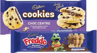 Woolworths Cadbury Chocolate Fingers 114g, Cadbury Freddo Biscuits 167g or Cadbury Cookies 156g offer