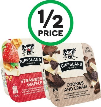 Woolworths Gippsland Dairy Yoghurt Mix-Ins 140g offer