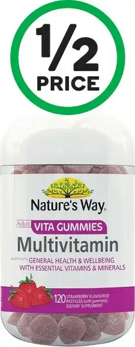 Woolworths Natureu2019s Way Vita Gummies for Adults Multivitamin Pk 120^ offer