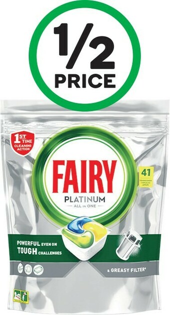 Woolworths Fairy Platinum Dishwashing Tablets Pk 41 offer