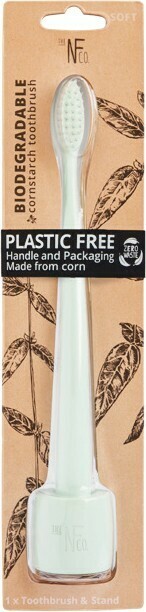 Woolworths Nfco Biodegradable Cornstarch Toothbrush with Stand Pk 1 offer