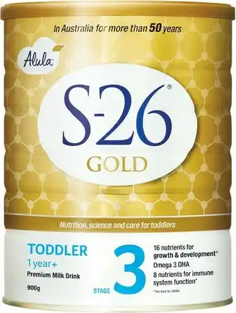 Woolworths S-26 Baby Formula Toddler Stage 3 or Junior Stage 4 900g u2013 Limit 2 per Customer offer