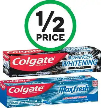 Woolworths Colgate Advanced Whitening or Colgate Max Whitening 170-190g offer