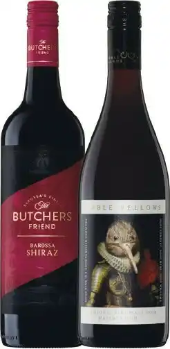 Woolworths Butchers Friend Shiraz OR Noble Fellows Pinot Noir 750ml offer