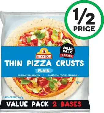 Woolworths Mission Pizza Bases 400g offer
