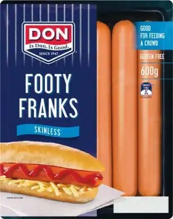 Woolworths Don Franks Skinless 600g offer
