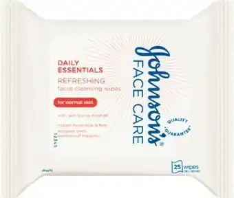 Woolworths Johnson's Normal Skin Cleansing Wipes Pk 25 offer