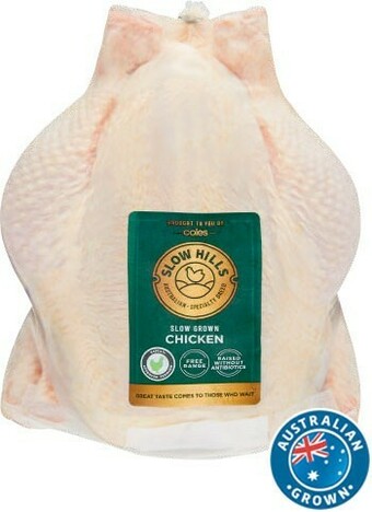 Coles Slow Hills Free Range RSPCA Approved Whole Chicken offer