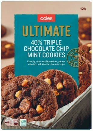 Coles Coles Ultimate 40% Chocolate Chip Cookies 400g offer