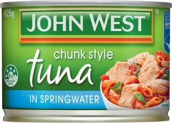 Coles John West Tuna 425g offer