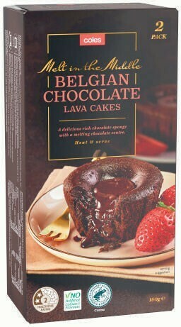 Coles Coles Belgian Chocolate Lava Cakes 2 Pack 180g offer