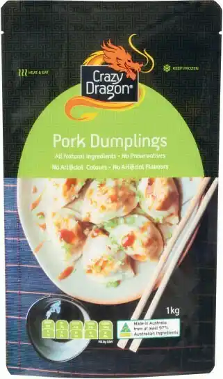 Coles Crazy Dragon Pork Dumpling 1kg offer