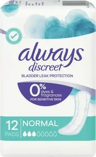 Coles Always Discreet Pads For Bladder Leak Protection 12 Pack offer