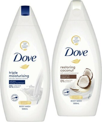 Coles Dove Body Wash 500mL offer