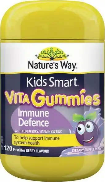 Coles Natureu2019s Way Kids Smart Vita Gummies Immune Defence 120 Pack offer