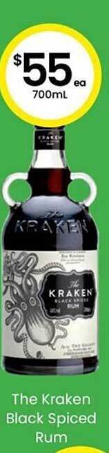 The Bottle O The kraken black spiced rum offer