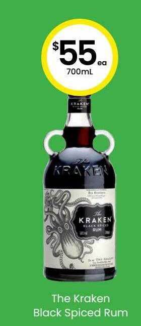 The Bottle O The kraken black spiced rum offer