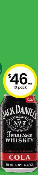 The Bottle O Jack daniel's tennessee whiskey offer