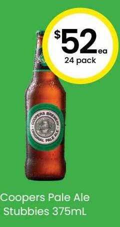 The Bottle O Coopers pale ale stubbies 375ml offer