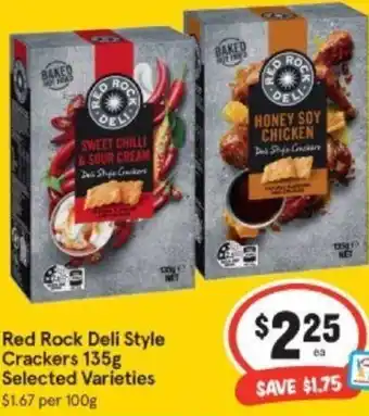 IGA Red Rock Deli Style Crackers 135g offer