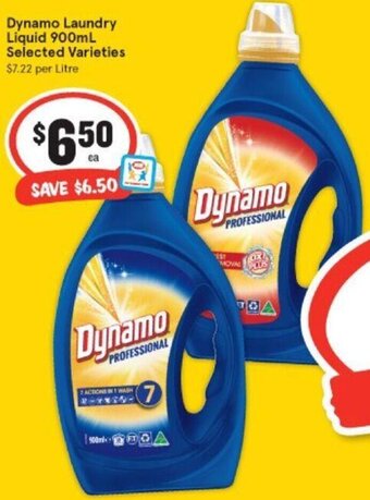 IGA Dynamo Laundry Liquid 900ml Selected Varieties offer