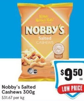 IGA Nobby's Salted Cashews 300g offer