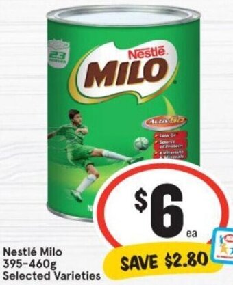 IGA Nestlé Milo 395-460g Selected Varieties offer