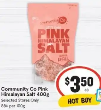 IGA Community Co Pink Himalayan Salt 400g offer