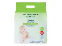 Woolworths Gaia Baby Wipes 3 x Pk 80 offer