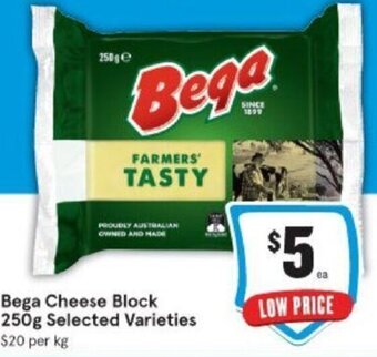 IGA Bega Cheese Block 250g Selected Varieties offer