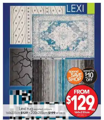 Cheap as Chips Lexi Rug Assorted Colours 160x235cm offer
