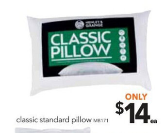 Cheap as Chips Henley & Grange Classic Standard Pillow offer