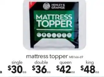 Cheap as Chips Henley & Grange Mattress Protector Single - MB166-69 offer